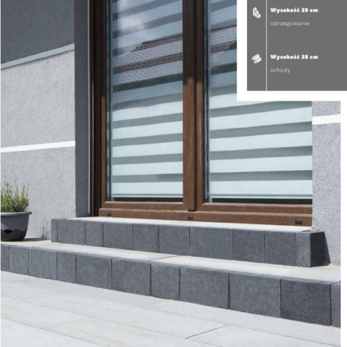 Polbruk OBRZEŻE MODERN wys. 28 cm Grafit 6x100x28